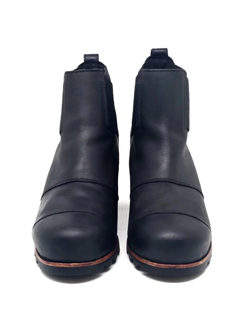SOREL Addington Chelsea Black/Kettle Pull-on Boots Women's Size 9